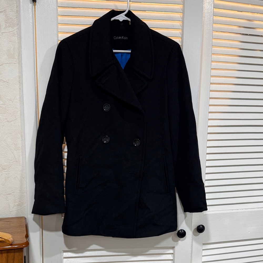 Calvin Klein Women's Elegant Black Peacoat